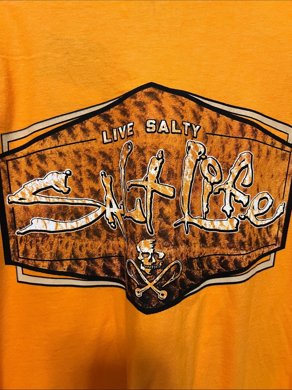 NWT Live Salty Salt Life Graphic Tee - Orange